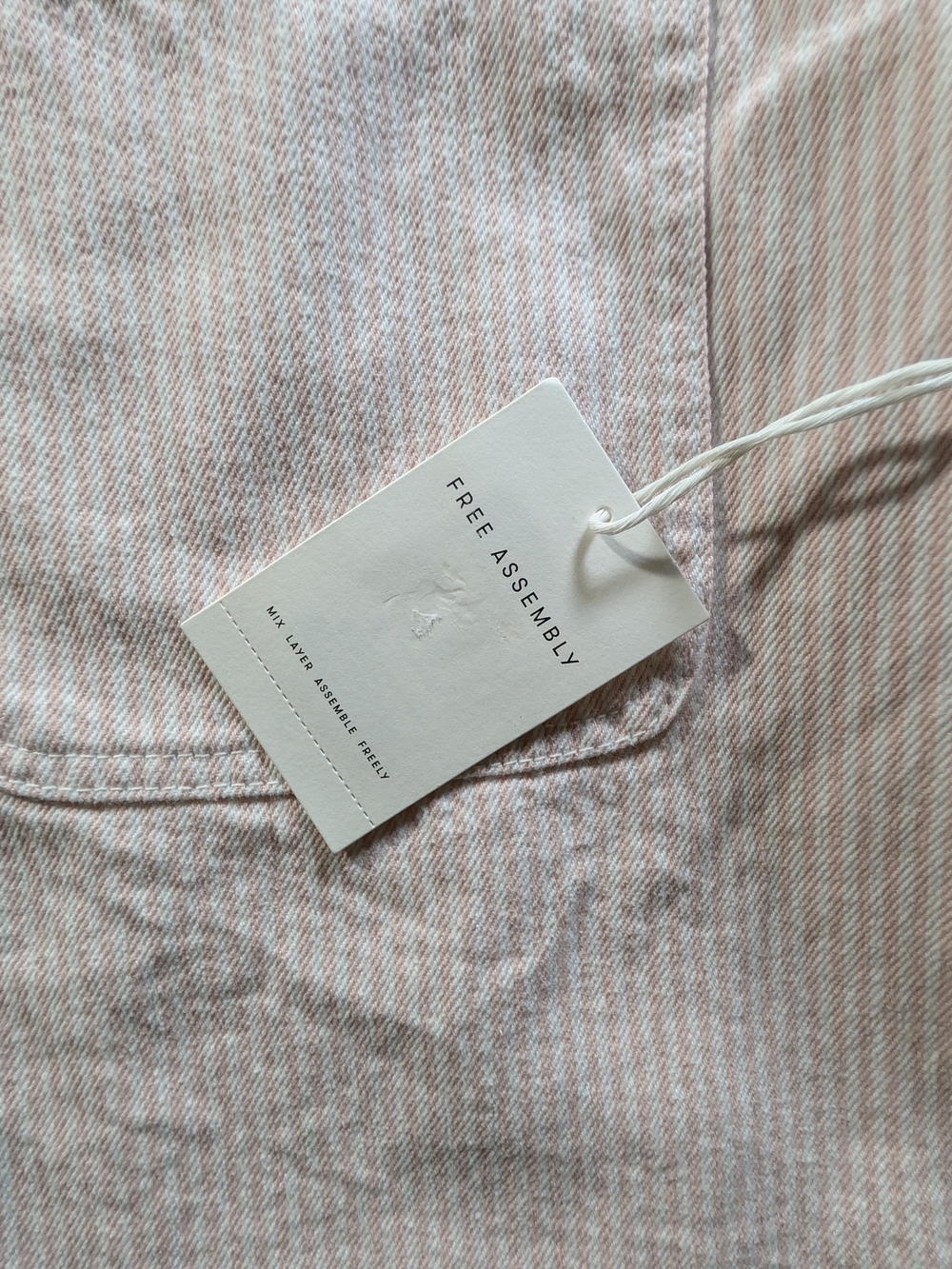 Free Assembly Women's Pink Stripe Corduroy Denim Trucker Jacket - Picture 5 of 9